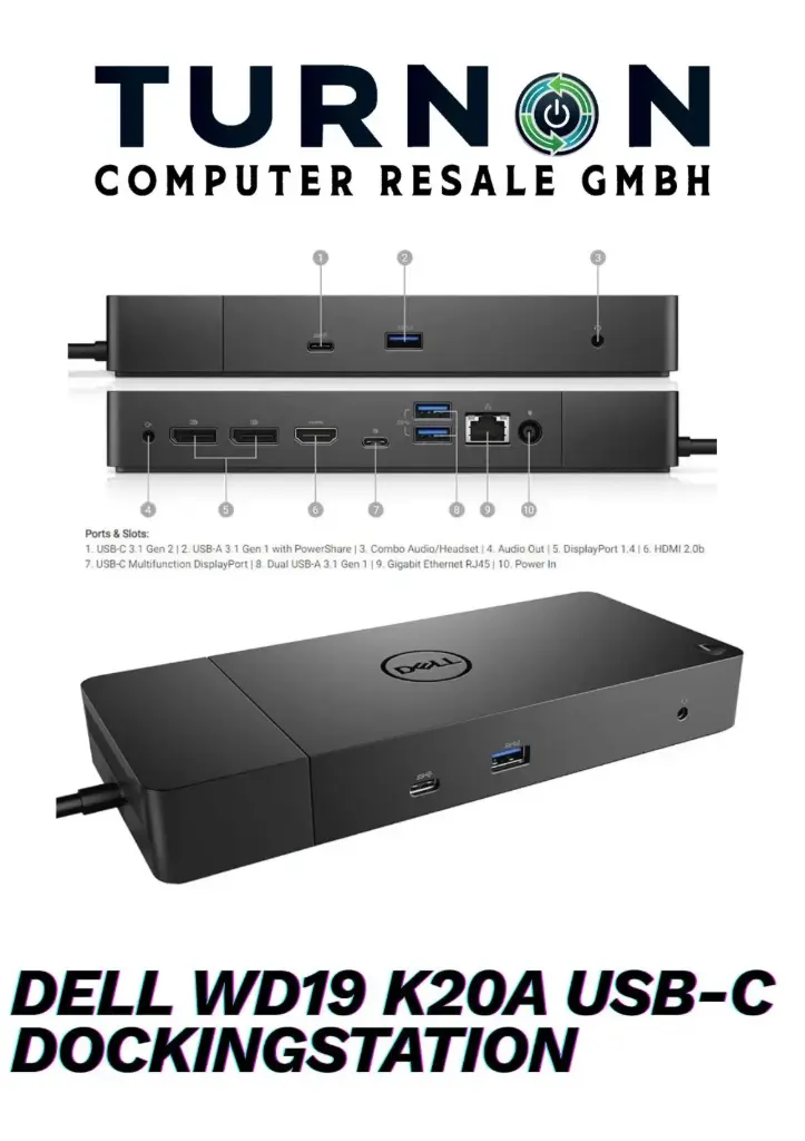 Dell WD19 K20A USB-C Dockingstation