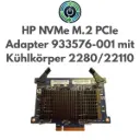 HP NVMe M.2 PCIe Adapter 933576-001 mit Kühlkörper 2280/22110