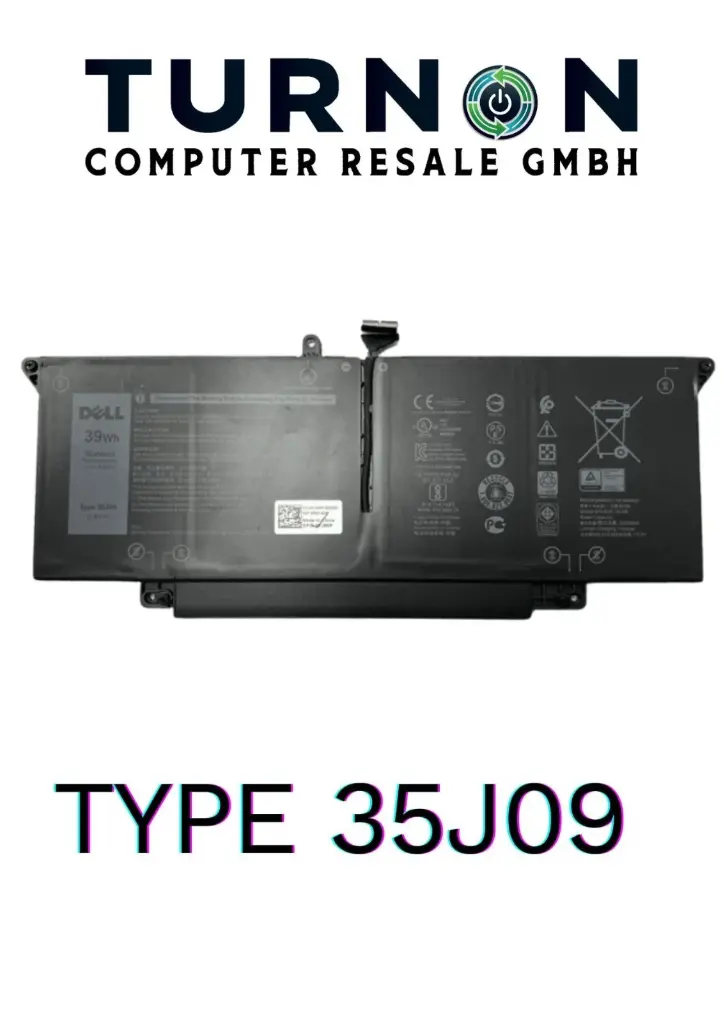 New Original Battery 35J09 39Wh 11.4V for Dell Latitude 7310 7410 & 2-in-1 Models