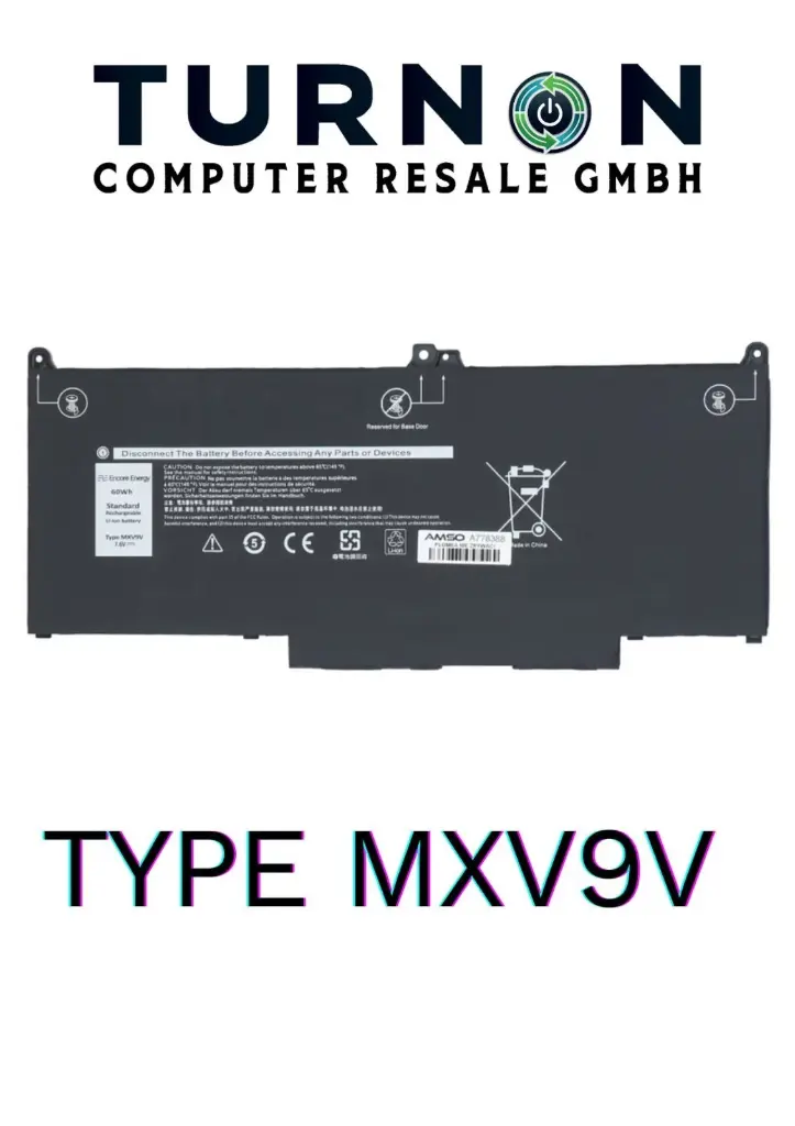 New Original Battery MXV9V 60Wh 7.6V for Dell Latitude 5300 5310 7300 7400 & Inspiron 7300 7306 2-in-1