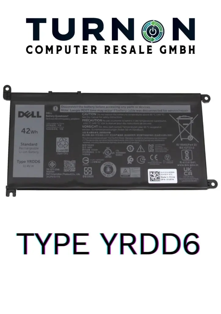 Neuer Original Dell Akku YRDD6 42Wh 11.4V für Dell Inspiron 14/15 Serie, Latitude 3310 & Vostro