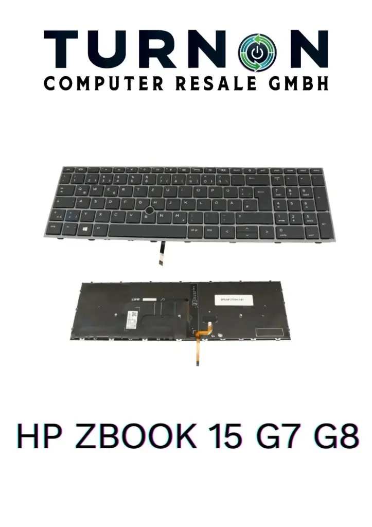 Original OEM Backlit Keyboard for HP ZBook Fury 15 G7 ZBook 15 G7 G8 & EliteBook 850 G7 G8 German QWERTZ