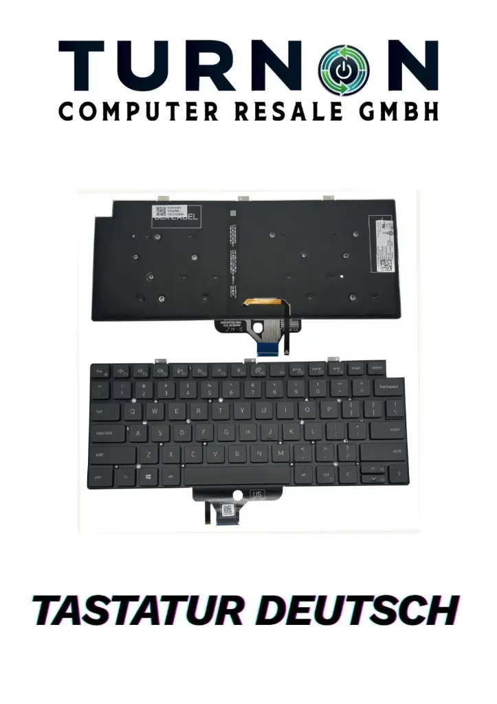 Original OEM Backlit Keyboard NSK-QWABC for Dell Latitude 5320 5330 5340 7320 7330 German