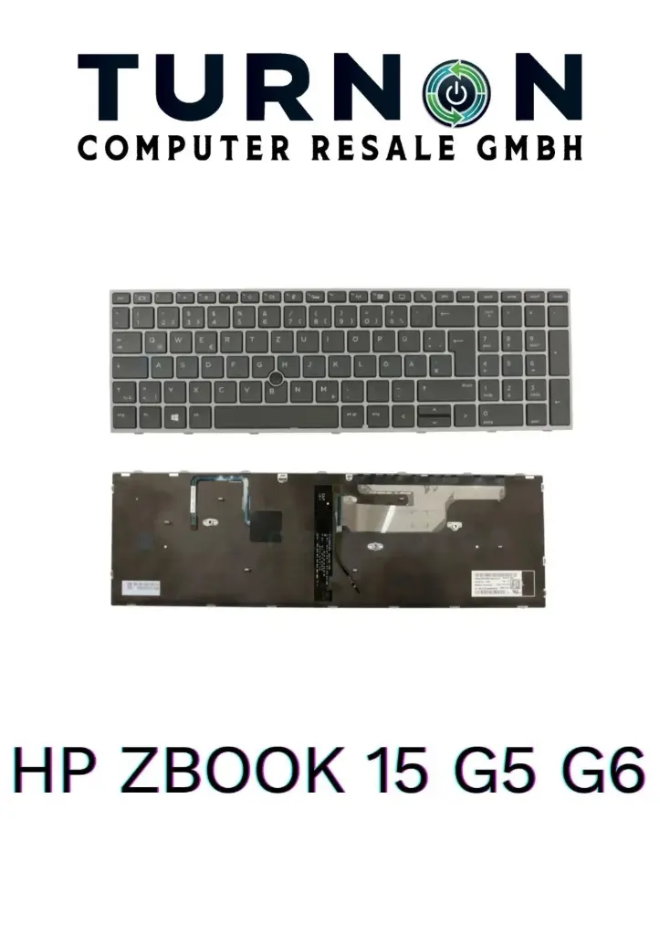 Original OEM Backlit Keyboard SN6174BL for HP ZBook 15 G5 G6 German QWERTZ