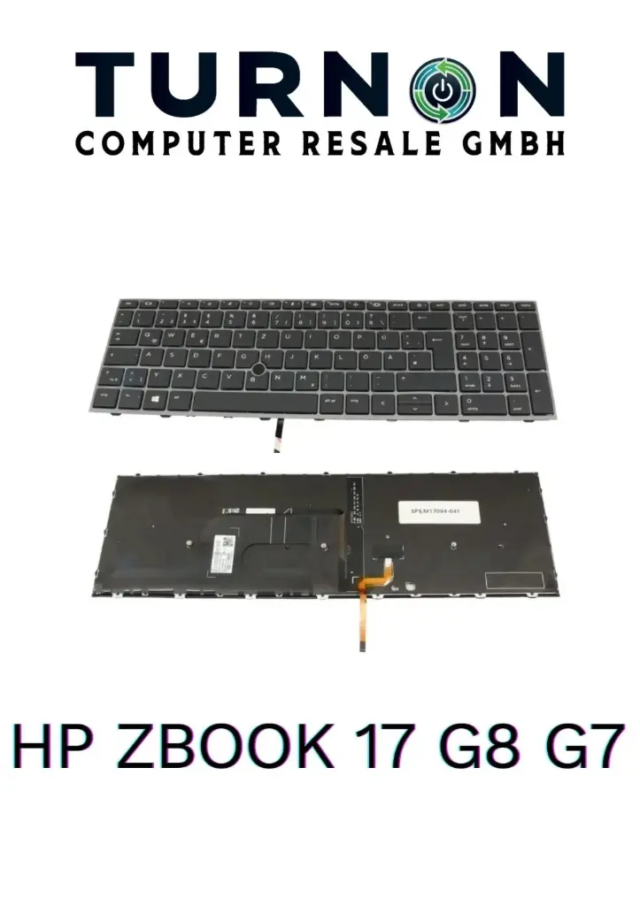Original OEM Backlit Keyboard for HP ZBook 17 G7 G8 German QWERTZ