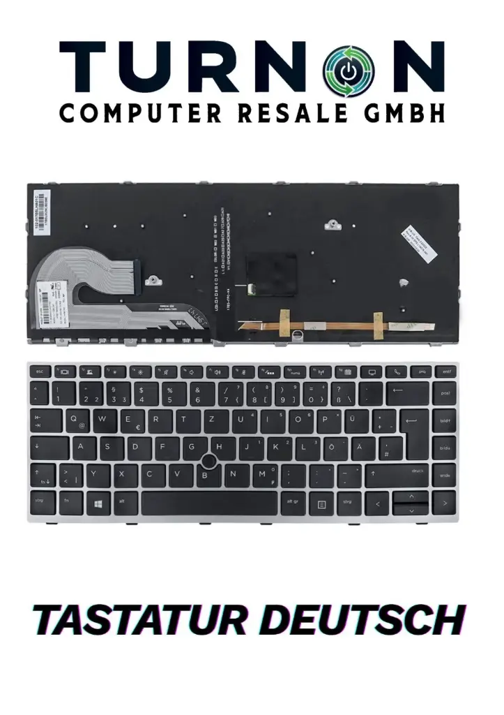 Original OEM Keyboard 6900L66280E-GR1 for HP EliteBook 840 745 846 G5 G6 German QWERTZ