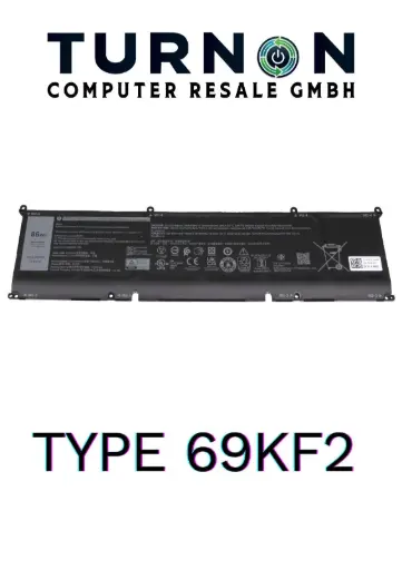 New Original Battery 69KF2 86Wh 11.4V for Dell XPS 15, Precision 5550/5560/5570, Alienware M15/M17, G15/G7 & Inspiron 16 Plus