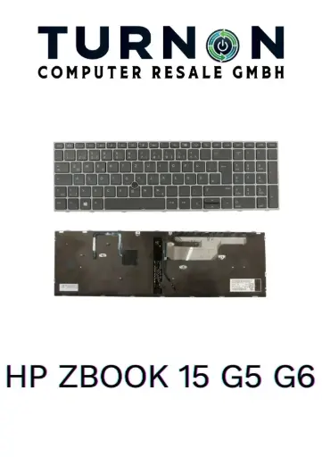 Original OEM Backlit Keyboard SN6174BL for HP ZBook 15 G5 G6 German QWERTZ