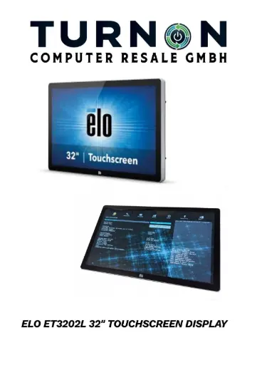 Elo ET3202L 32" Touchscreen Interactive Monitor